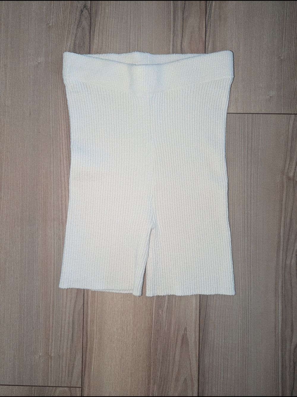 Urban Outfitters Cream Ribbed Knit Kids Shorts